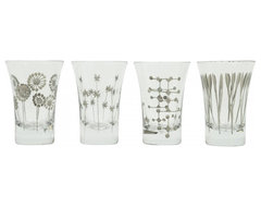 Platinum Etched Wineglasses contemporary glassware