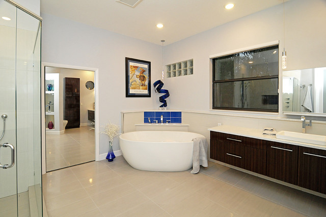 "Shades of Grey" Contemporary Master Bathroom contemporary-bathroom
