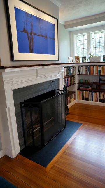 Waldorf Renovation fireplace transitional-living-room