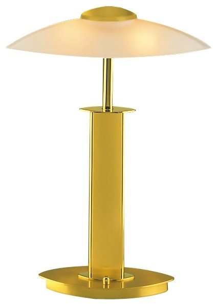 Contemporary Holtkoetter Dual Brass Finish and Champagne Glass Lamp - Contemporary - Table Lamps ...