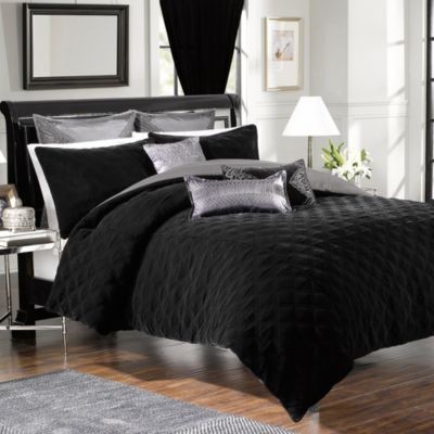 velvet comforter and sham set in black contemporary velvet comforter and sham set in black contemporary