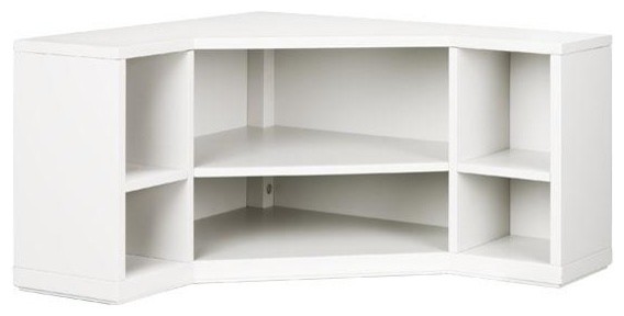 white corner toy storage