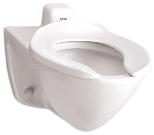 Toto CT708EV#01 Cotton White Commercial Flushometer Toilet Bowl, 1.28 ...