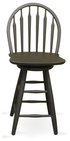 black windsor swivel counter stool