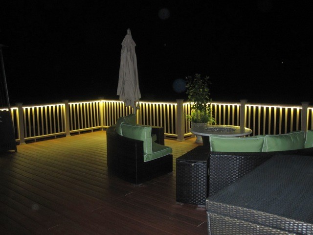 Deck and Balcony Design with LED Lighting - traditional - porch 