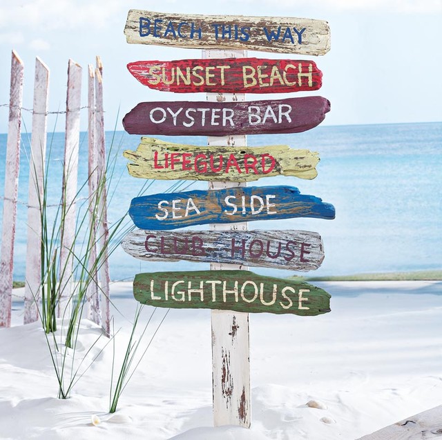 a Beach Tropical  address yard  signs Stake   Novelty Signs rustic Signs on