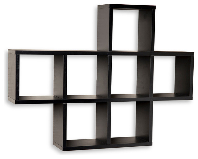 Cubby Laminated Shelving Unit, Black - Contemporary - Display And Wall ...