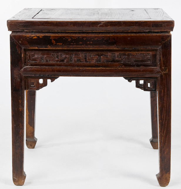 Antique Chinese Square Stool or Low Table Asian Side Tables And End