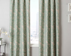 Blindsgalore Signature Drapery Panel: Kunas Patterned Jacquard traditional curtains