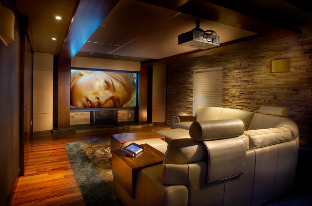 Comfy home theatre and family room - Modern - Home Theater ...