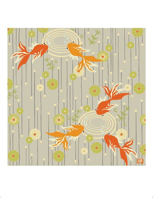 Obifishfunk Print, Oyster, 20" x 30" asian-prints-and-posters