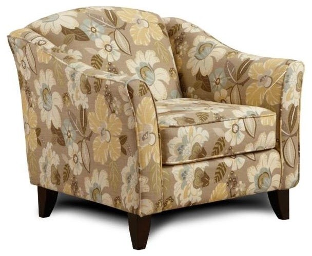 Hudson Floral Lounge Chair by Chelsea Home Furniture Contemporary