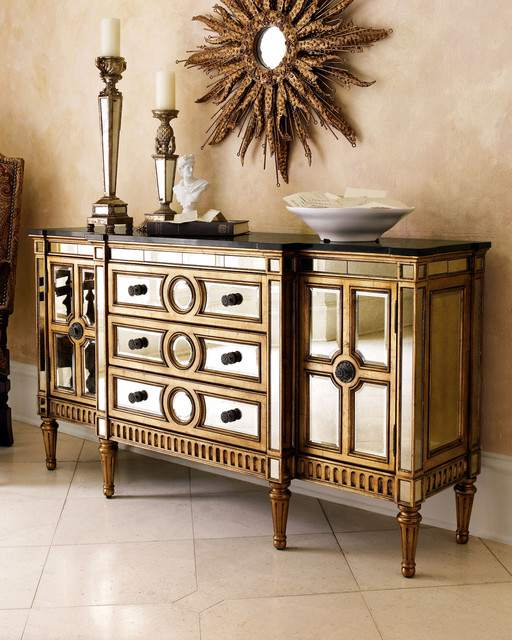 Gold Mirrored Console Traditional Side Tables And End Tables
