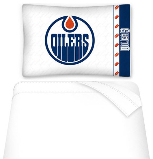 NHL Edmonton Oilers Twin Bed Sheet Set Hockey Bedding contemporarykids