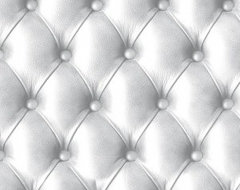 Leather Wallpaper - Koziel Kapyton trompe l'oeil pure white - wallcovering by Co