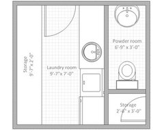 Small Powder Room Floor Plans Dimensions