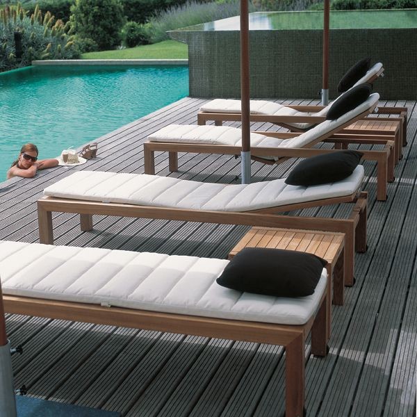 Teak Outdoor Chaise Lounge  Outdoor Chaise Lounges 