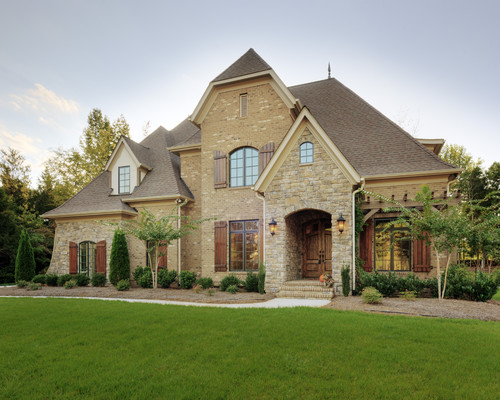 Tan Brick and Stone Exterior