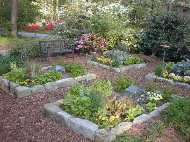 Pretty Organic Vegetable Garden in front yard! - Traditional ...