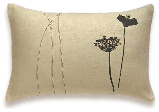 Herb Print Decorative Lumbar Pillow Cover 12x18 inch SELAH DESIGN