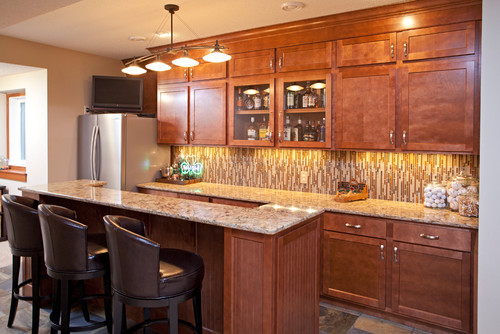 Cambria Buckingham Dark Cabinets Backsplash Ideas