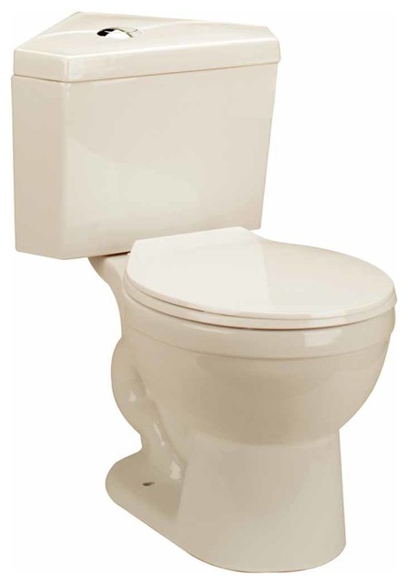 Toilets Bone Corner Toilet Water Saver Dual Flush Round - Traditional 