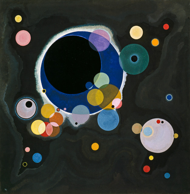 Several Circles, Vasily Kandinsky, 32x40 modern-artwork
