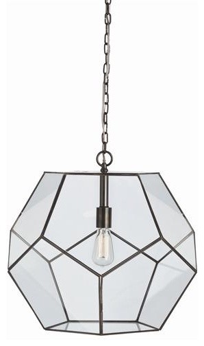 faceted pendant light