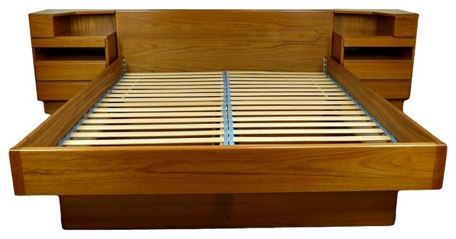  Queen Size Platform Bed Danish By Scan Coll midcentury-platform-beds