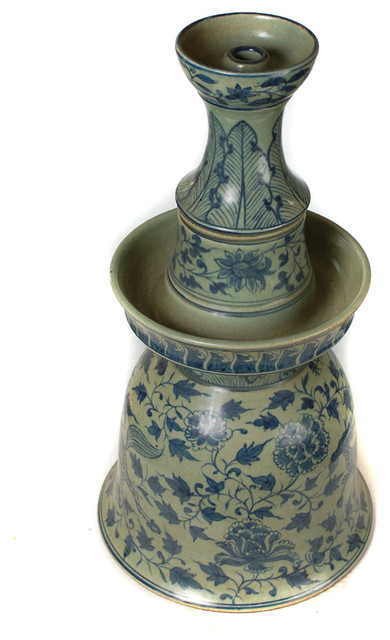 chinese blue white kirin porcelain candle holder asian chinese blue white kirin porcelain candle holder asian
