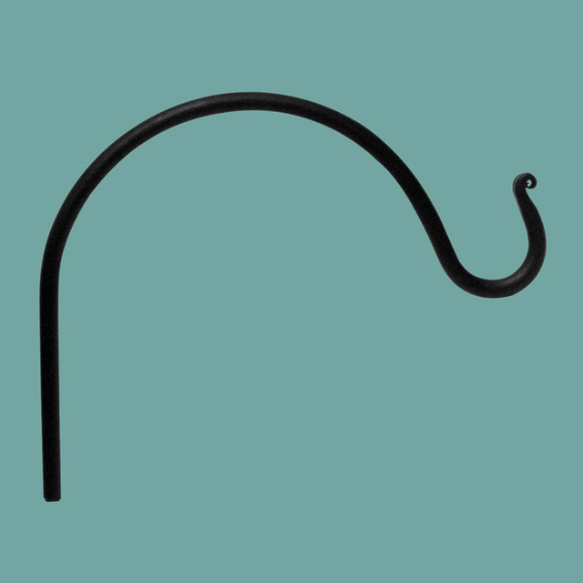 Plant Hangers Black Wrought Iron Arm Plant Hanger Traditional