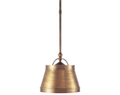 Single Sloane Street Shop Light With Metal Shade traditional pendant lighting