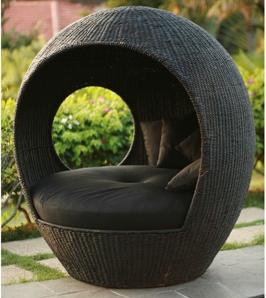 Melon Outdoor Wicker Pod Chair - Outdoor Lounge Chairs - chicago - by