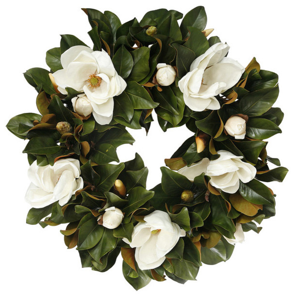 magnolia bloom wreath 30 inch contemporary wreaths and magnolia bloom wreath 30 inch contemporary wreaths and