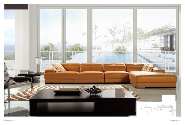 winston italian leather sectional sofa