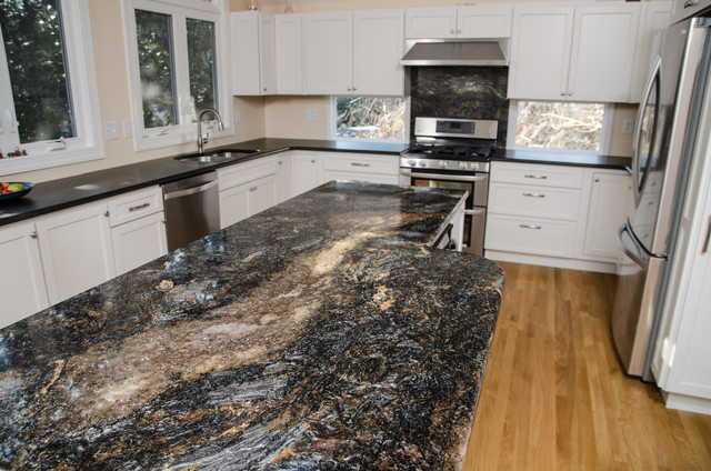 Absolute Black Honed and Saturnia Granite - Transitional ...