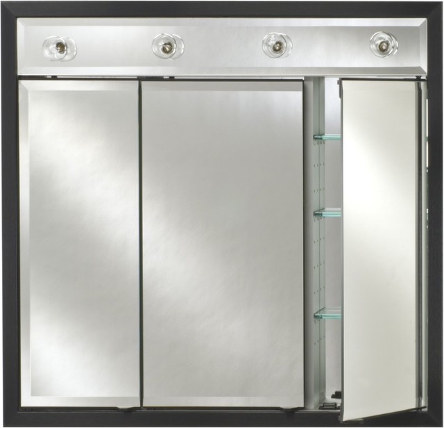 Afina Signature Contemporary Lighted Triple Door 44W x 34H in. Recessed