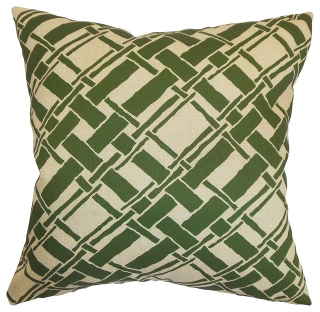Rygge Bamboo Pillow Green 20" x 20" traditional-decorative-pillows