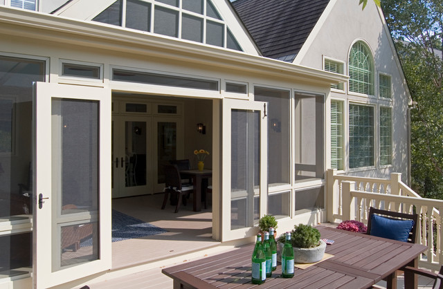Sunroom and deck, Wayne, Pennsylvania traditional porch