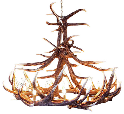 rustic chandeliers - Luxury Lodge