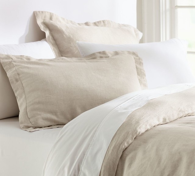 LINEN DUVET COVER & SHAM NATURAL Traditional Duvet Covers And