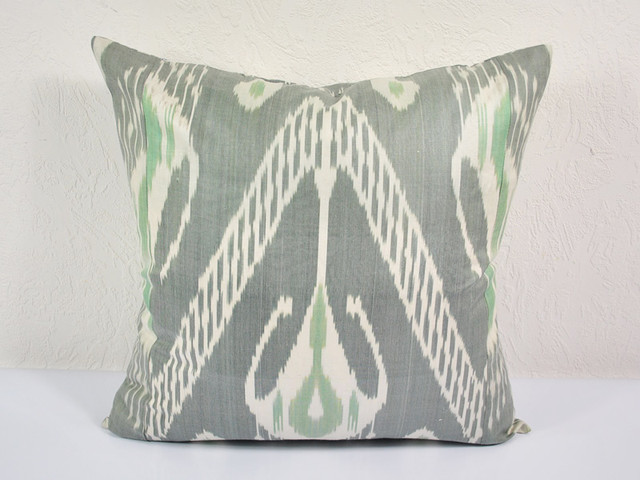gray ikat pillow eclectic-decorative-pillows