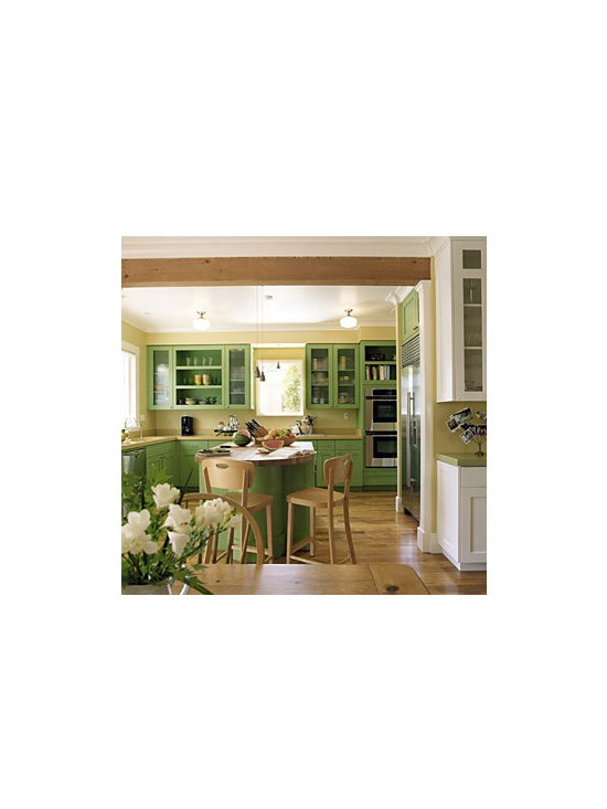 Painted Kitchen Cabinet Pictures on Green Kitchen Cabinets Design Ideas  Pictures  Remodel  And Decor