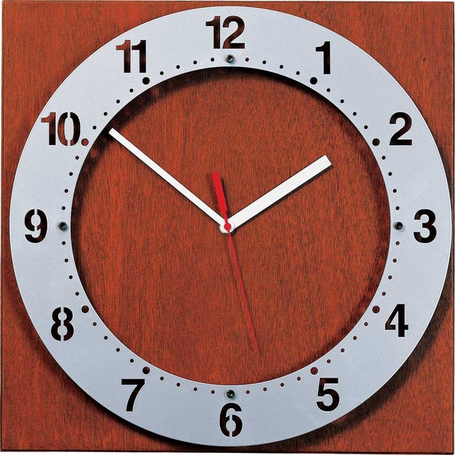 Giulio Square Back With Round Floating Face Clock by Peter Pepper