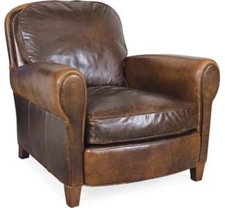distressed leather chair