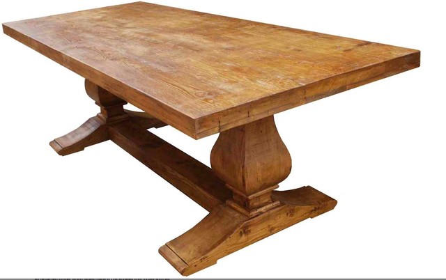 Reclaimed Wood Trestle Dining Table