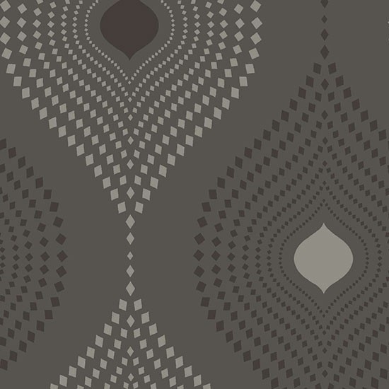 Tia Geometric Design Wallpaper, Black, Sample - modern - wallpaper ...