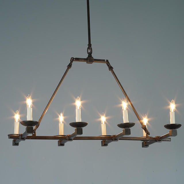 Iron Crossbar Island Chandelier Chandeliers by Shades of Light