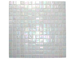 Cloud White Glimmer Glass Tile modern kitchen tile