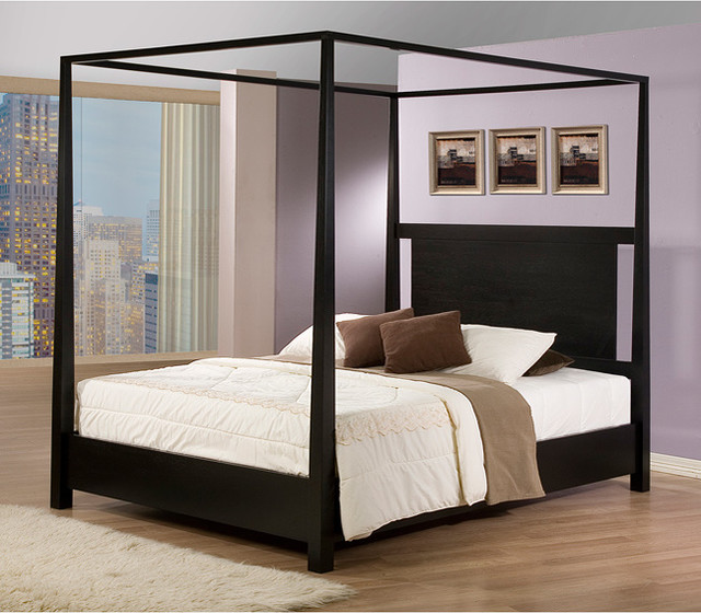 Napa Queensize Black Canopy Bed  Contemporary  Canopy Beds  by 